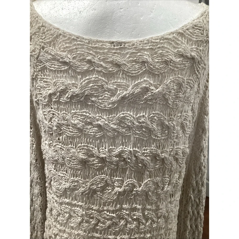 Free People crochet  top   Large Ivory Boho hippie